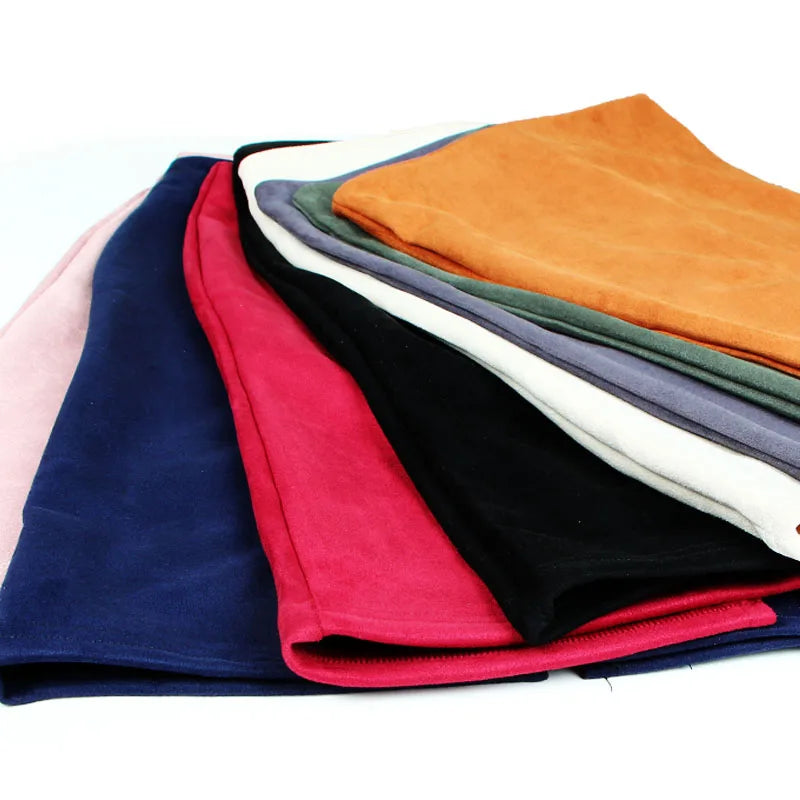 2025 Women Skirts Suede Solid Color Pencil Skirt Female Autumn Winter High Waist Bodycon Vintage Suede Split Thick Stretchy Skirts