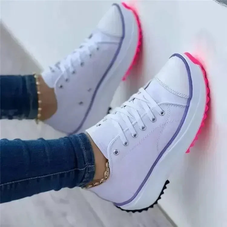 Luxury Designer New Women Platform Sneakers Woman Canvas Breathable Tennis Shoes Femlae Fashion AntiSlip Casual Sports Shoes