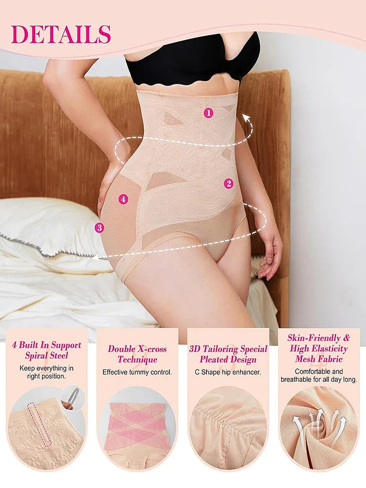 Womens High Waist Body Shaper Tummy Control Panties Slimming Trainer Shapewear Butt Lifter Panty Flat Stomach Underwear