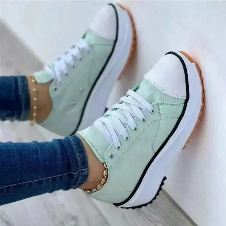 Luxury Designer New Women Platform Sneakers Woman Canvas Breathable Tennis Shoes Femlae Fashion AntiSlip Casual Sports Shoes