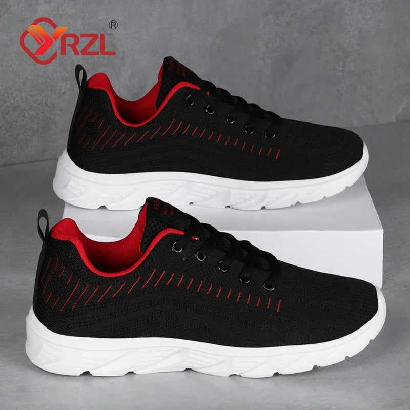 YRZL Running Shoes Men Sneakers Fashion Lightweight Trainers Breathable Walking Shoes Comfortable Athletic Sport Shoes for Men