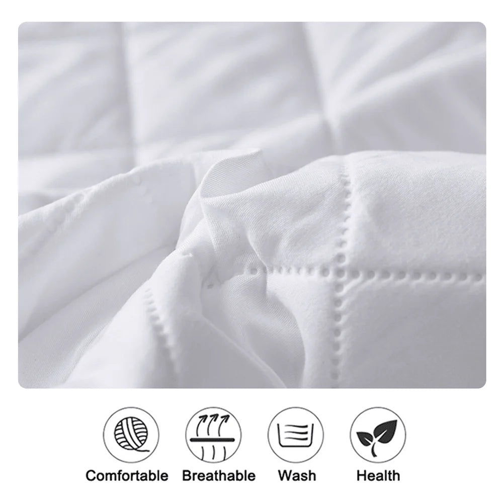 2025 Waterproof Throw Mattress Cover Bed Fitted Sheet Mattress Protector Single/Double/140/160 Muti Size Gray/White