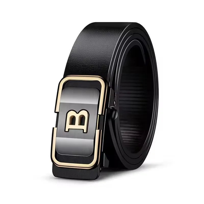 Fashion Business Men'S Belt Genuine Luxury Brand Belt Metal Buckle Belt High-Quality PU Leather Soft Belt With Cargo Pants Jeans