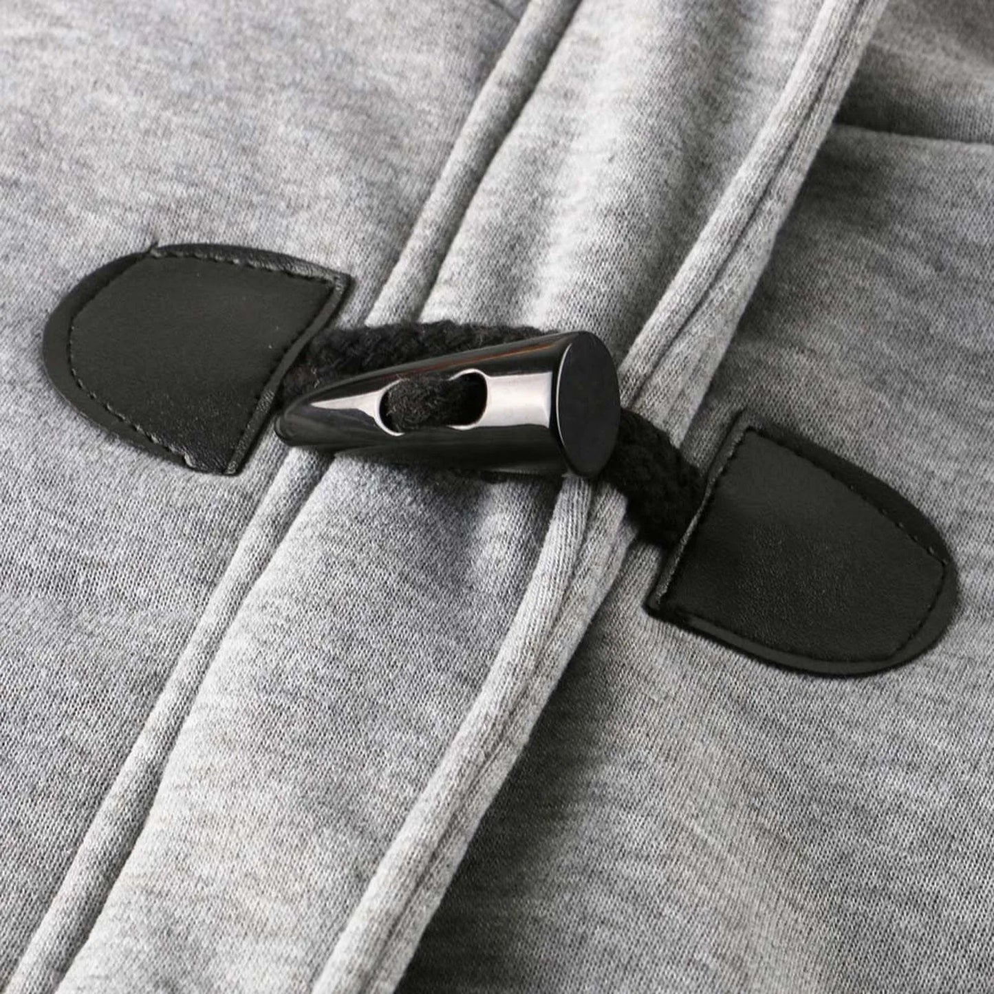 Women Warm Long Sleeve Pullover Blouse Hooded Jacket Coat Horn-buckle Hooded New Mid Length Outerwear with Large Size