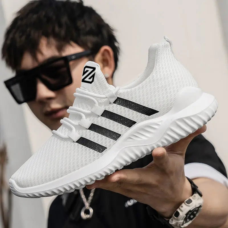 Lightweight Men's Running Shoes Outdoor Breathable Men Sports Shoes Anti-slip Male Sneakers Fashion Flexible Tennis Lace-up 3744
