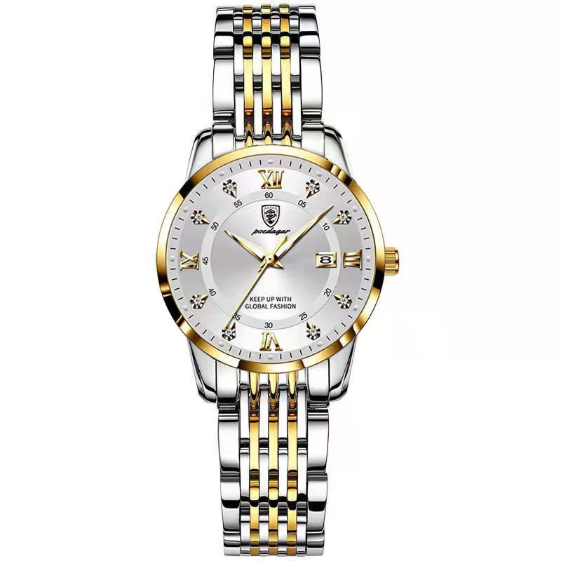 2025 POEDAGAR Women Watches Luxury Fashion Ladies Quartz Watch Waterproof Luminous Date Stainless Stain Wristwatch Girlfriend Gift