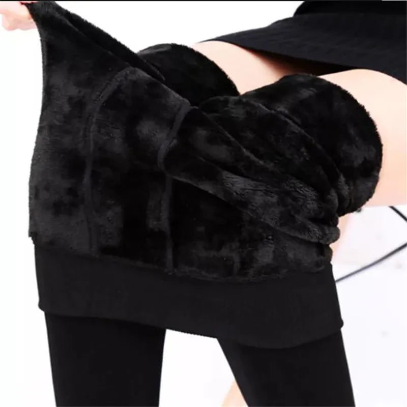 2025 Winter Leggings For Women Warm Leggins Solid Color Velvet Leggins High Waist Leggings Stretchy Leggings dropshipping