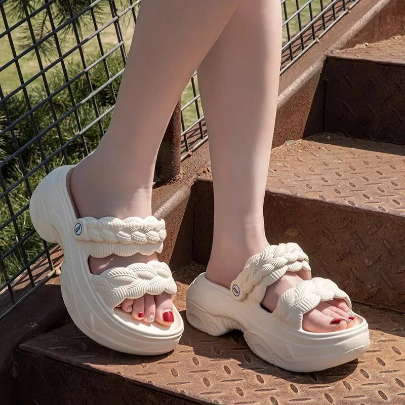 5cm Summer Fashion Sandals Women Beach Platform Slippers Thick Bottom Anti-Skid Lightweight Female Slip-on Shoes Sandalias