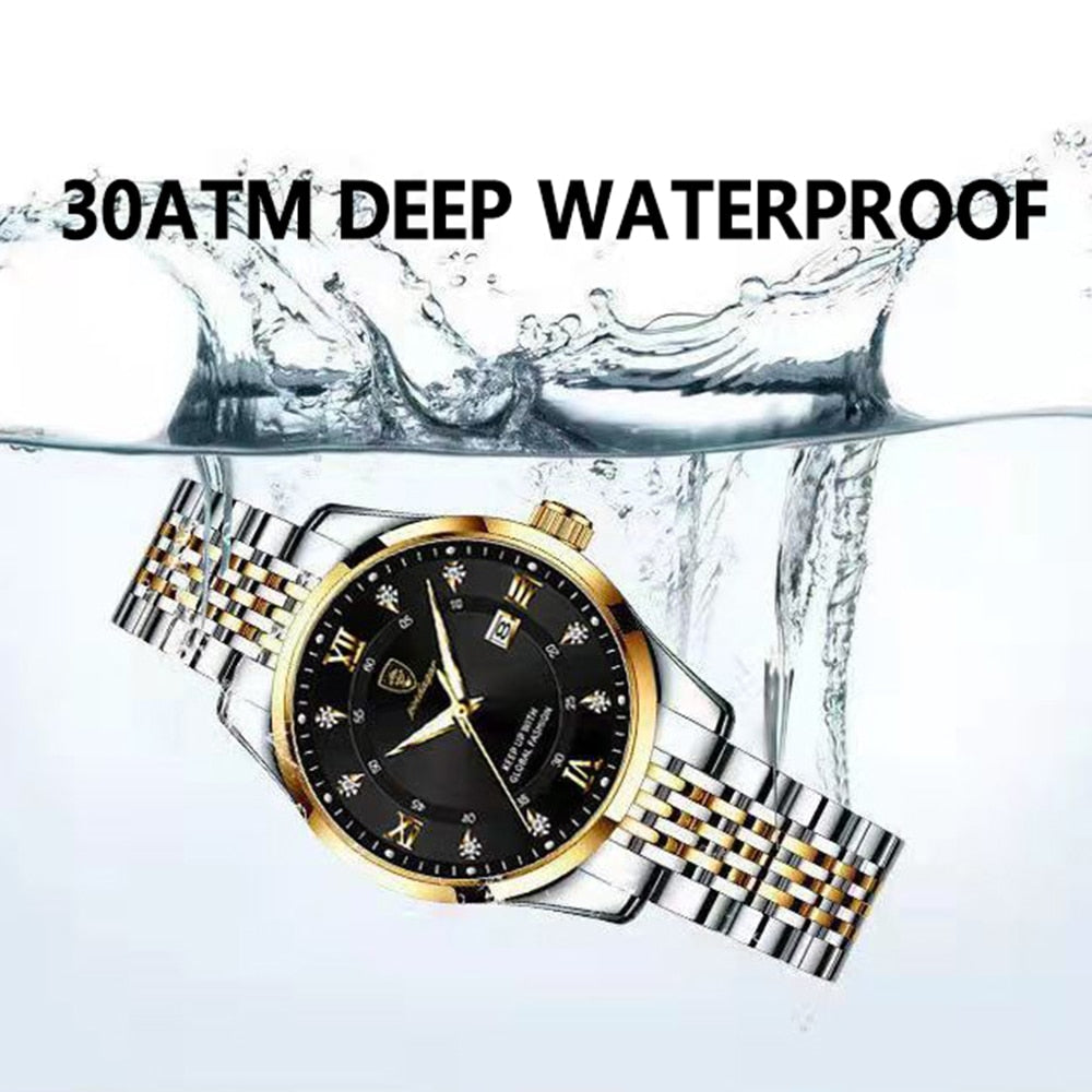 2025 POEDAGAR Women Watches Luxury Fashion Ladies Quartz Watch Waterproof Luminous Date Stainless Stain Wristwatch Girlfriend Gift