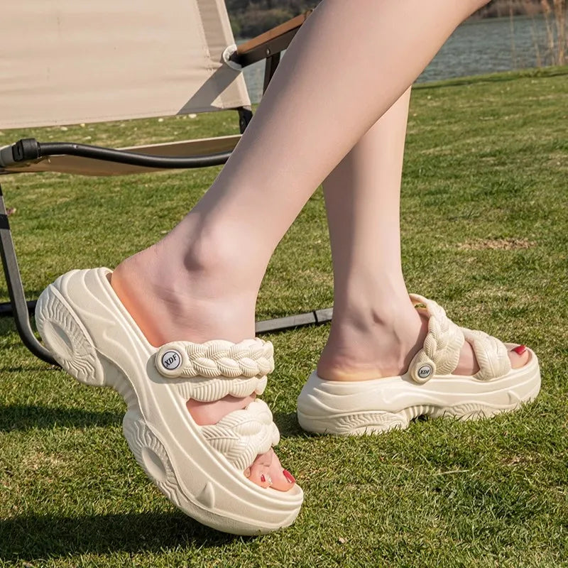 5cm Summer Fashion Sandals Women Beach Platform Slippers Thick Bottom Anti-Skid Lightweight Female Slip-on Shoes Sandalias