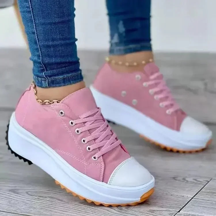 Luxury Designer New Women Platform Sneakers Woman Canvas Breathable Tennis Shoes Femlae Fashion AntiSlip Casual Sports Shoes