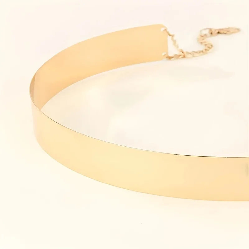 Classic Golden Metal Belt Trendy Adjustable Waist Chain Elegant Dress Girdle Body Jewelry For Women Daily Use