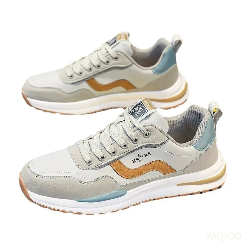 Men's spring autumn breathable running sports shoes trendy versatile casual shoes thick soled men's simple comfortable shoes