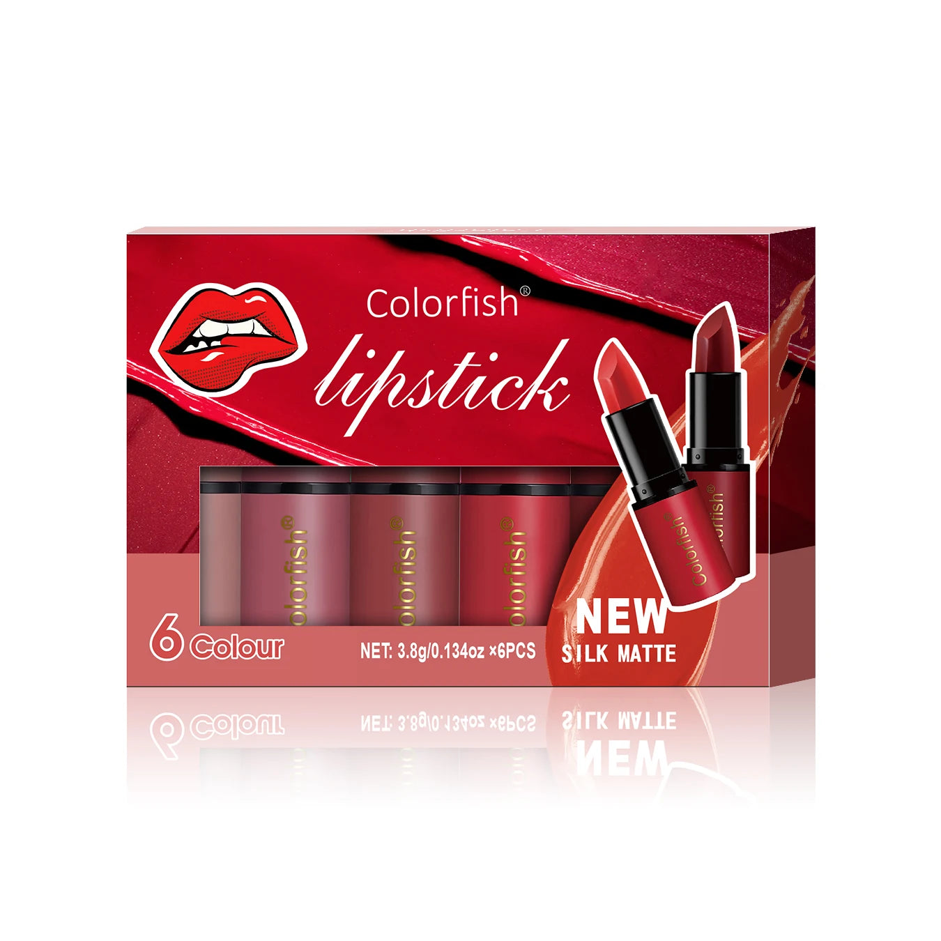 6PCS/set Velvet matte lipstick set, waterproof long-lasting non-stick cup nude lip gloss set