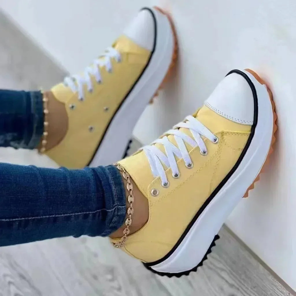 Luxury Designer New Women Platform Sneakers Woman Canvas Breathable Tennis Shoes Femlae Fashion AntiSlip Casual Sports Shoes