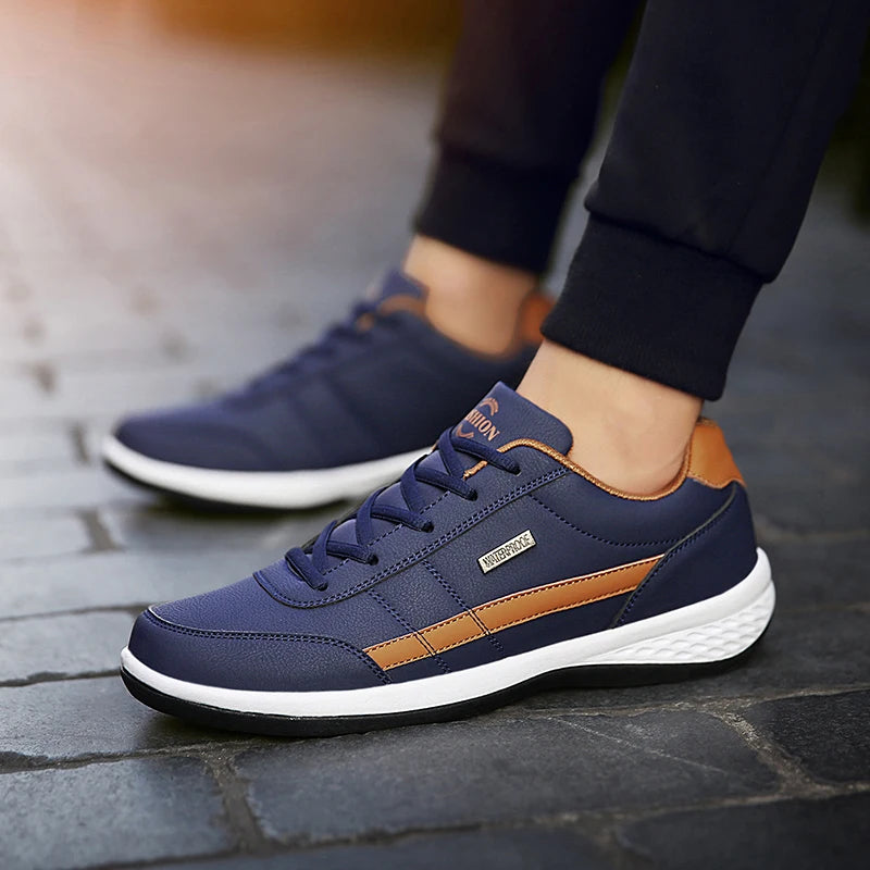 Men Shoes Leather Casual Sports Shoes Outdoor Comfortable Breathable Men Casual Sports Shoes Vulcanized Men Shoes Walking Shoes