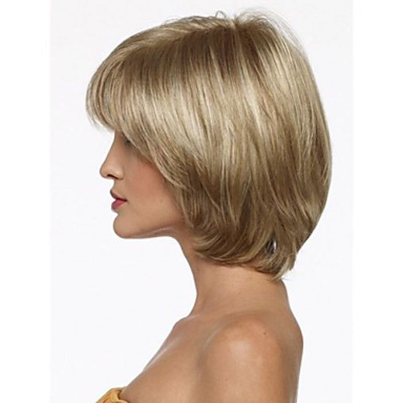 HAIRJOY Women Synthetic Hair  Short Straight Wig Heat Resistant  Fiber