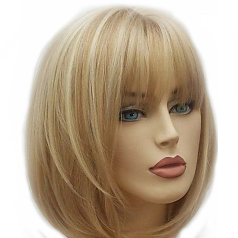 HAIRJOY Women Synthetic Hair  Short Straight Wig Heat Resistant  Fiber