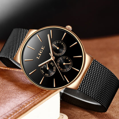 2023 Classic Women Rose Gold Top Brand Luxury Laides Dress Business Fashion Casual Waterproof Watches Quartz Calendar Wristwatch