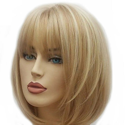 HAIRJOY Women Synthetic Hair  Short Straight Wig Heat Resistant  Fiber