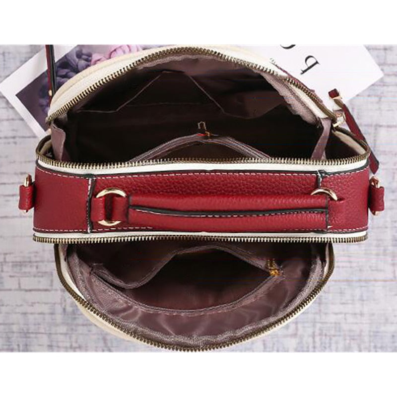 Leather Wide Strap Purse