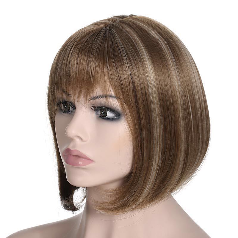 HAIRJOY Women Synthetic Hair  Short Straight Wig Heat Resistant  Fiber