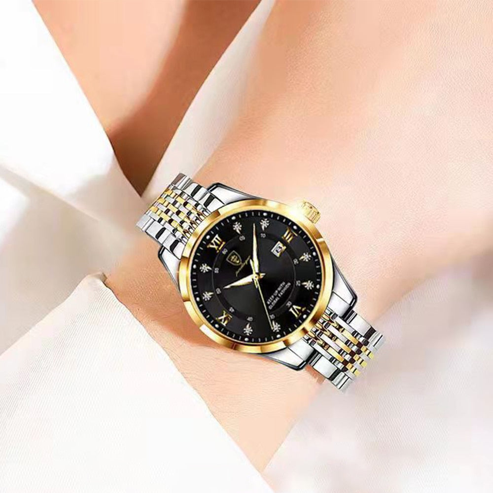 POEDAGAR Women Watches Luxury Fashion Ladies Quartz Watch Waterproof Luminous Date Stainless Stain Wristwatch Girlfriend Gift