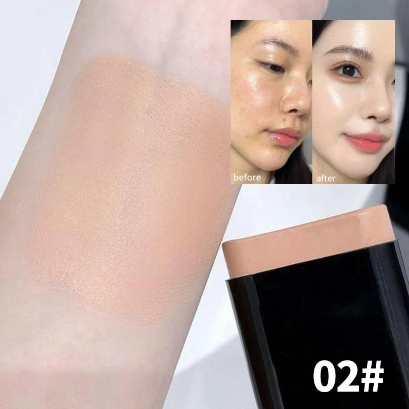 2-in-1 Foundation Stick - All-in-one coverage, waterproof and long-lasting, natural finish, suitable for all skin tones.