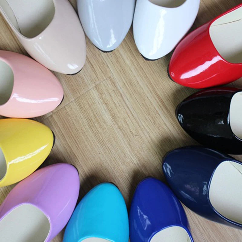 Woman Soft Sole Patent Leather Church Flats Lady Relax Party Red Pink New Shoes Female Solid Color Concise Formal Occasion Shoes