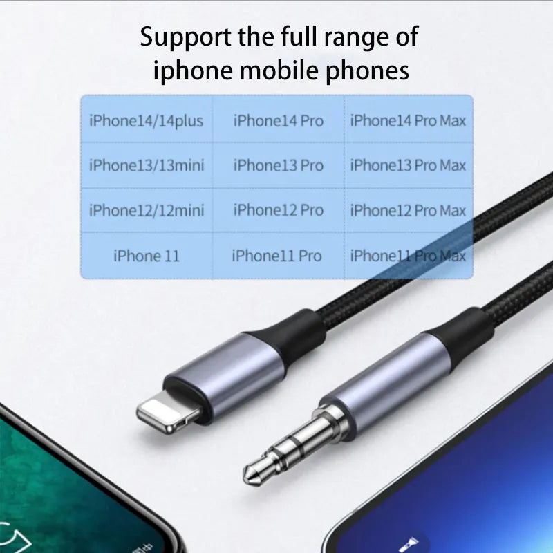 Lightning To 3 5 MM Jack AUX Cable Adapter For iPhone 12 13 14 Pro Adapter Headphone Connector Audio Splitter iphone accessories