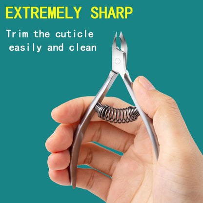 Stainless Steel Nail Clipper Set - Professional Manicure & Pedicure Kit with Cuticle Scissors, Nipper & Trimmer