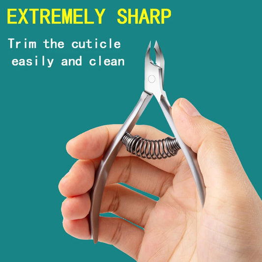Stainless Steel Nail Clipper Set - Professional Manicure & Pedicure Kit with Cuticle Scissors, Nipper & Trimmer