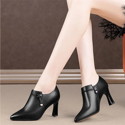 Women Side Zipper Short Ankle Boots