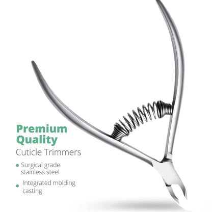 Stainless Steel Nail Clipper Set - Professional Manicure & Pedicure Kit with Cuticle Scissors, Nipper & Trimmer