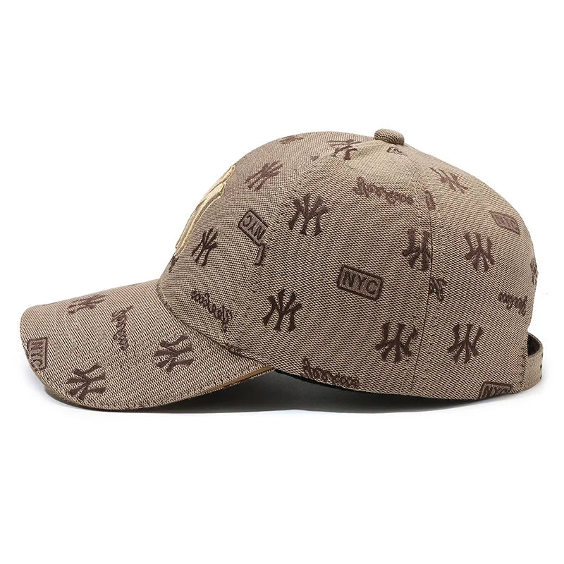 Men Summer Fashion Embroidery Letter Baseball Cap Hip Hop Snapback Hat Outdoor Fishing Sports Sun Protection Sun Shade Hat