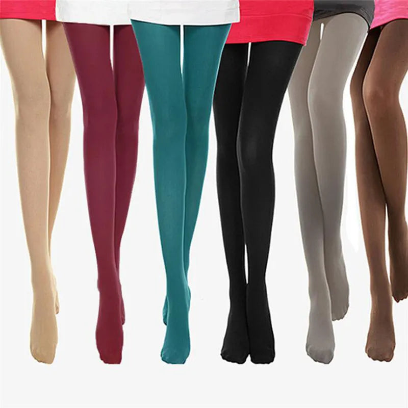 Stockings Sexy Tights For Women Candy Color Pantyhose Multicolour Velvet Tights Women Seamless Winter Thicken Long Slim Tights