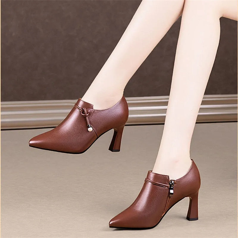 Women Side Zipper Short Ankle Boots