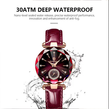 POEDAGAR Diamond Dial Watch