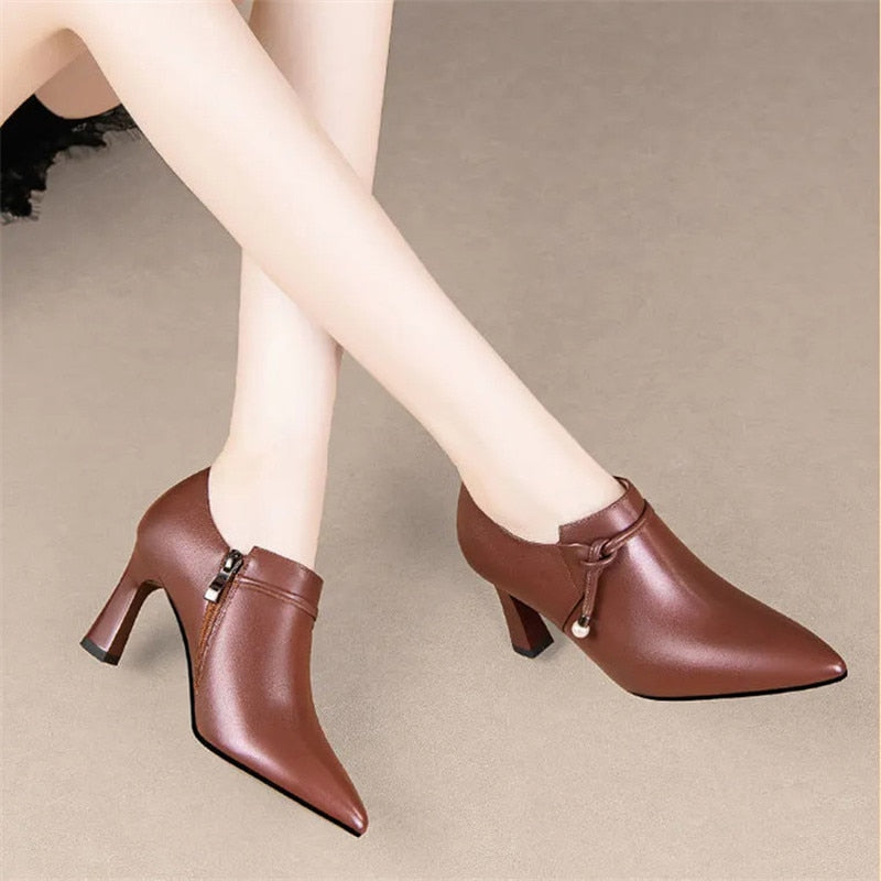 Women Side Zipper Short Ankle Boots