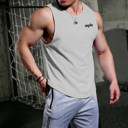 Men Tank Tops Sleeveless Shirt Polyester Mesh Material Quick Dry Breathable Men Workout Fitness Basketball Top Tee