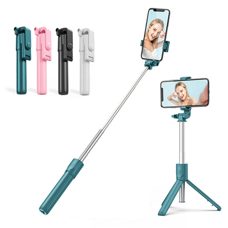 Wireless Selfie Stick Foldable Phone Stand Portable Retractable Tripod Phone Mount Monopod For IPhone, Xiaomi, Huawei.