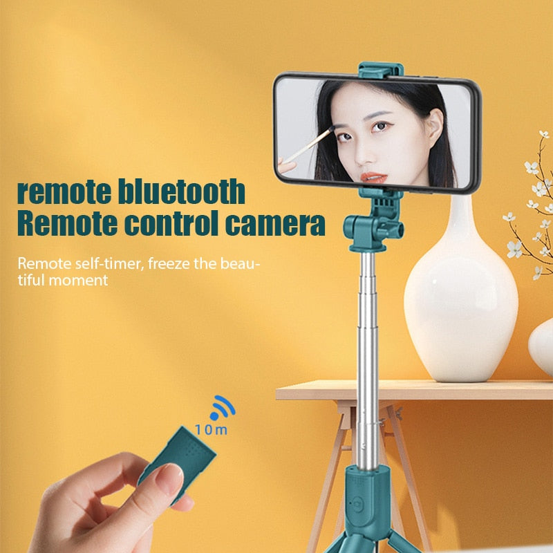 Wireless Selfie Stick Foldable Phone Stand Portable Retractable Tripod Phone Mount Monopod For IPhone, Xiaomi, Huawei.