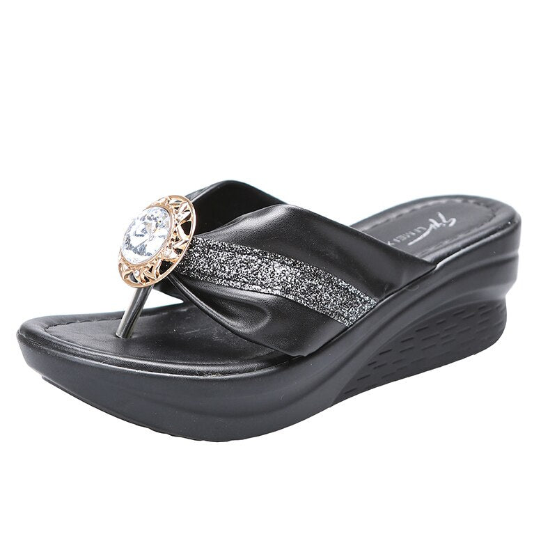 Women Summer Glitter Slippers