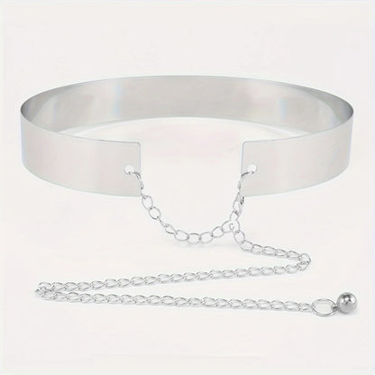 Classic Golden Metal Belt Trendy Adjustable Waist Chain Elegant Dress Girdle Body Jewelry For Women Daily Use