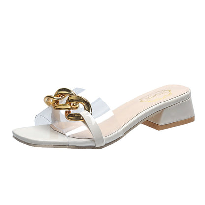 Women Fashion Square Head Sandals