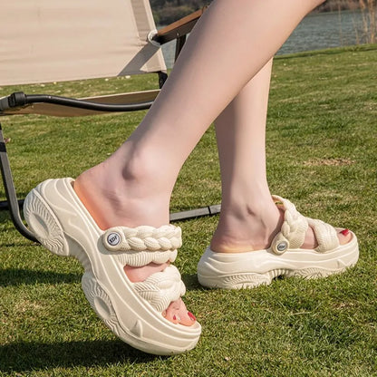 5cm Summer Fashion Sandals Women Beach Platform Slippers Thick Bottom Anti-Skid Lightweight Female Slip-on Shoes Sandalias
