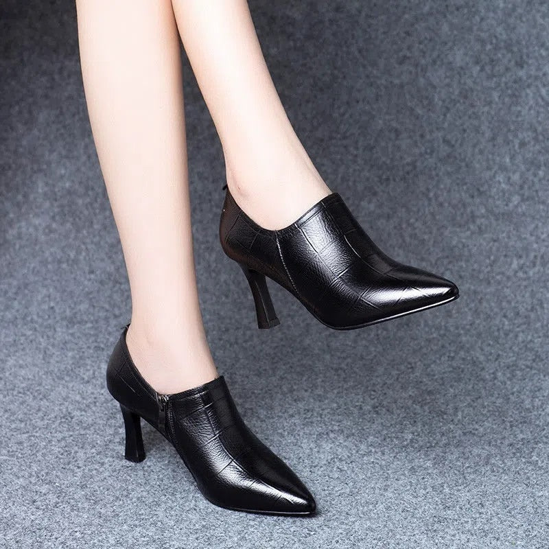 Women Side Zipper Short Ankle Boots