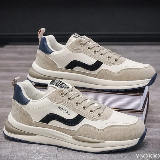 Men's spring autumn breathable running sports shoes trendy versatile casual shoes thick soled men's simple comfortable shoes