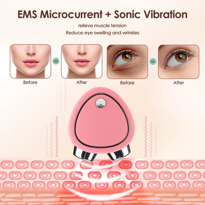 Portable Electric Face Lift Roller Massager EMS Microcurrent Sonic Vibration Facial Lifting Skin Tighten Massage Beauty Devices